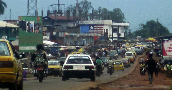 On one of her various trips to the city of Monrovia, Liberia’s capitol, Candace snaps a photo of what is considered a metropolis for downtown. On one of her various trips to the city of Monrovia, Liberia’s capitol, Candace