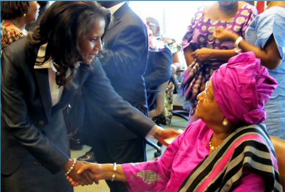Candace Girls Co-founder, Candace Jackson, greeting Liberia's President, Ellen Johnson-Sirleaf, at an event held in Columbia, South Carolina. Candace Girls Co-founder, Candace Jackson, greeting Liberia's President, Ellen Johnson-Sirleaf, at an event held in Columbia, South Carolina.